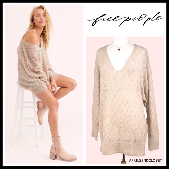 FREE PEOPLE PULLOVER TUNIC LUXE KNIT SWEATER A3C - Picture 16 of 16